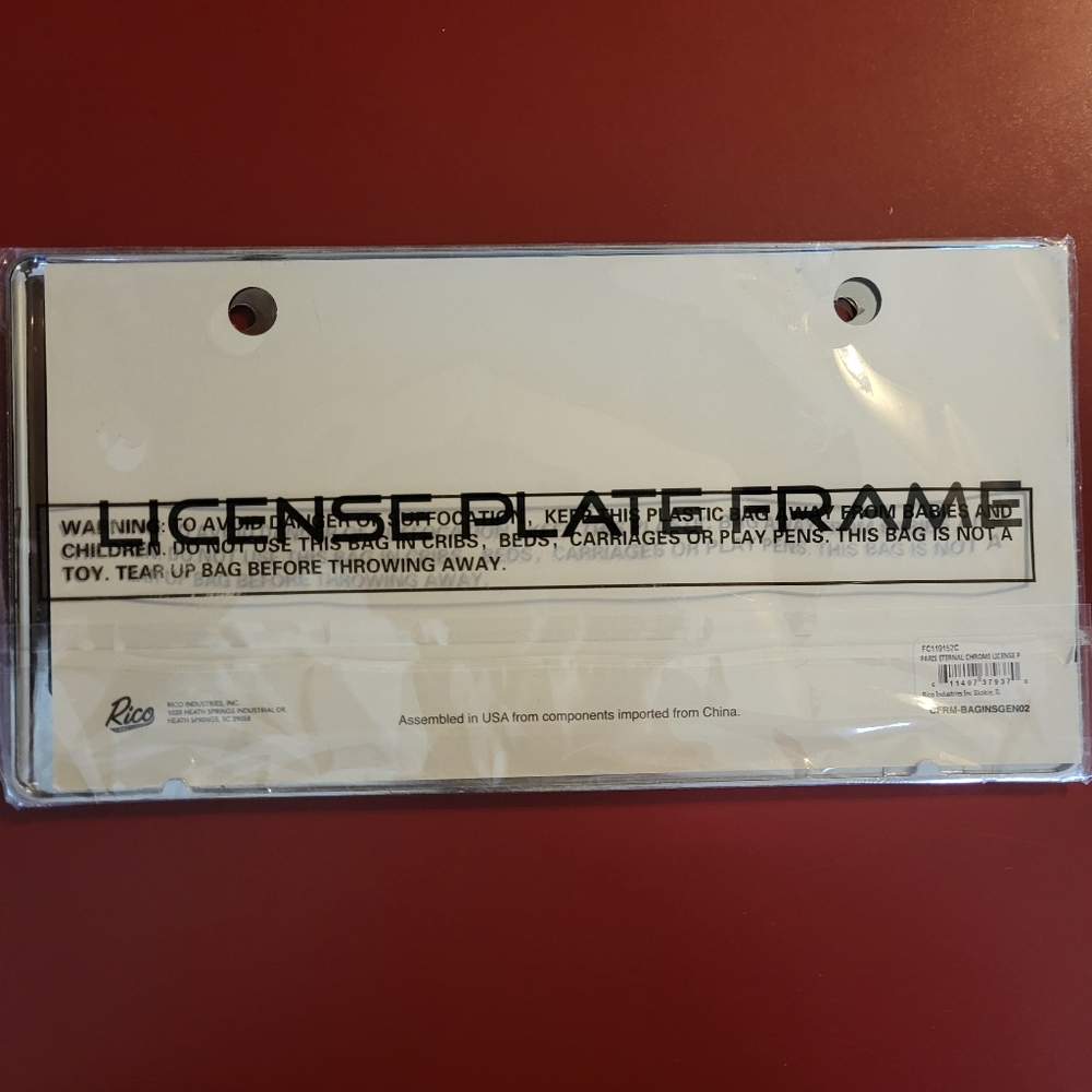 NEW Rico Paris Eternal License Plate Frame - Picture 5 of 12